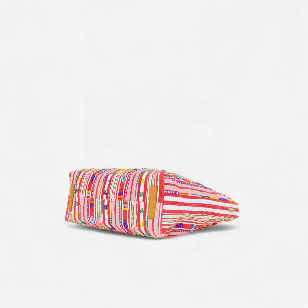 Samburu Tote - Fez Beaded Stripe