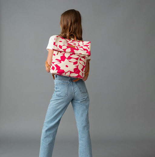 Inverse Flower Chain Backpack - Peony/Eggshell lifestyle image