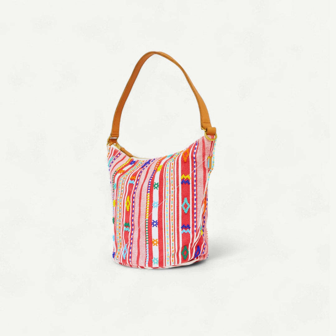 Pipa Bag - Fez Beaded Stripe