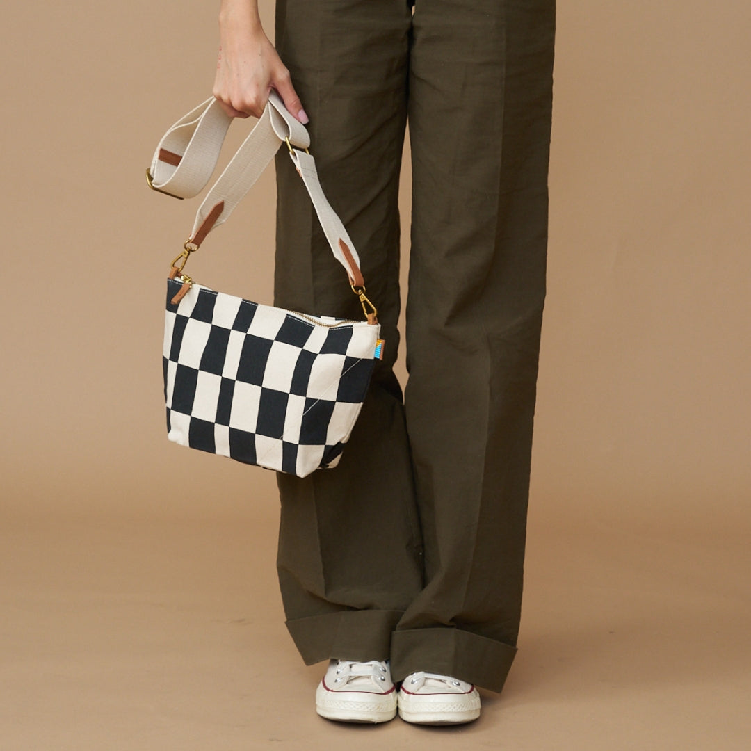 XLarge Convertible Pouch - Black Checker