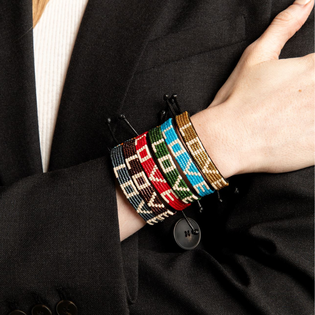 LOVE Bracelet - Plum/Cream
