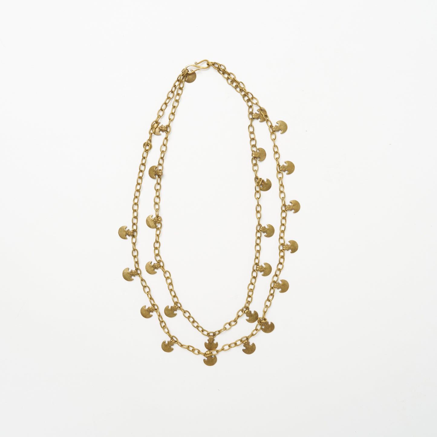 Lunar Brass Chain Necklace