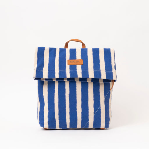 Brushstroke Stripe Backpack - Iris/Eggshell