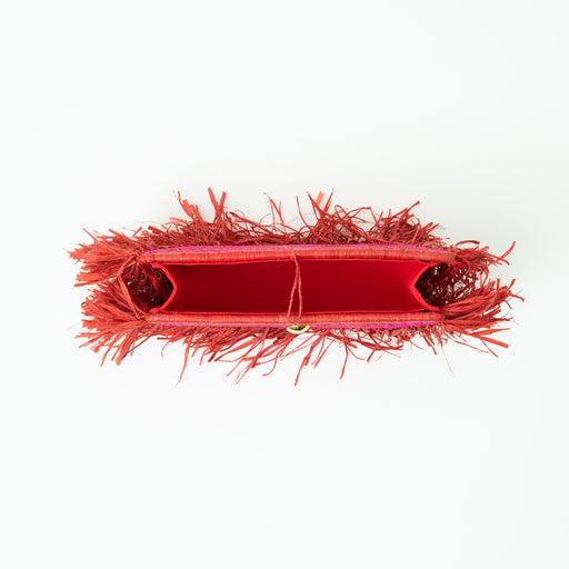 Clutch Bag - Raffia - Red lifestyle image
