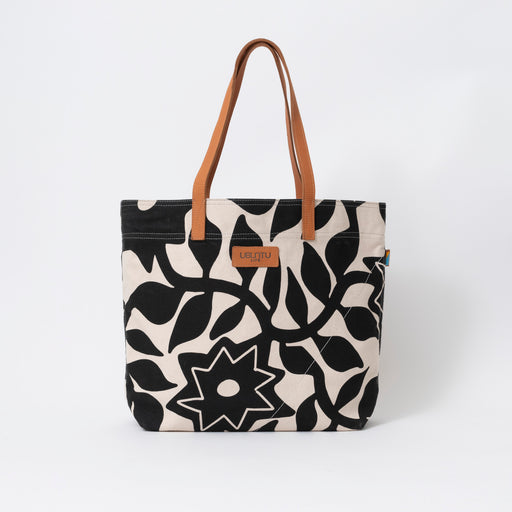 Flower Chain Go-To Tote - Black/Eggshell