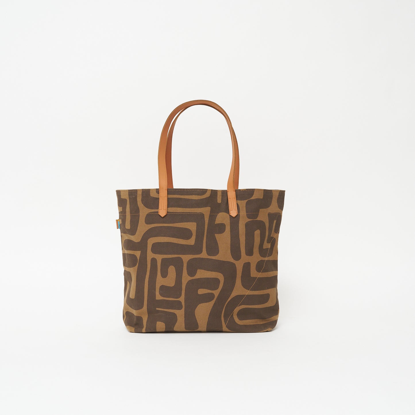 Go To Tote - Coffee Kuba with Red Beaded Heart