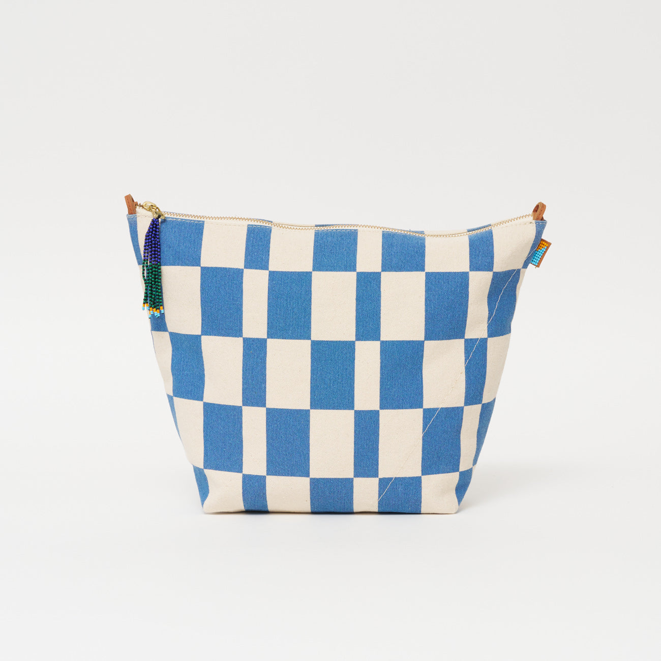 Jumbo Convertible Pouch - Chambray Checker