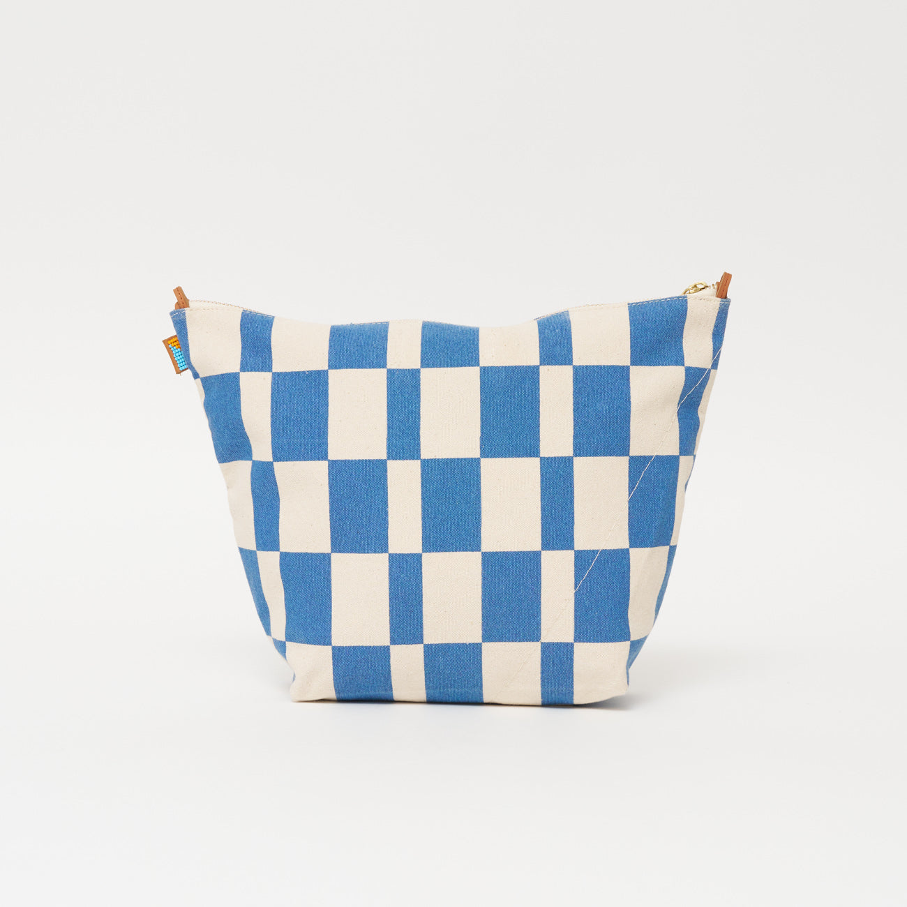 Jumbo Convertible Pouch - Chambray Checker