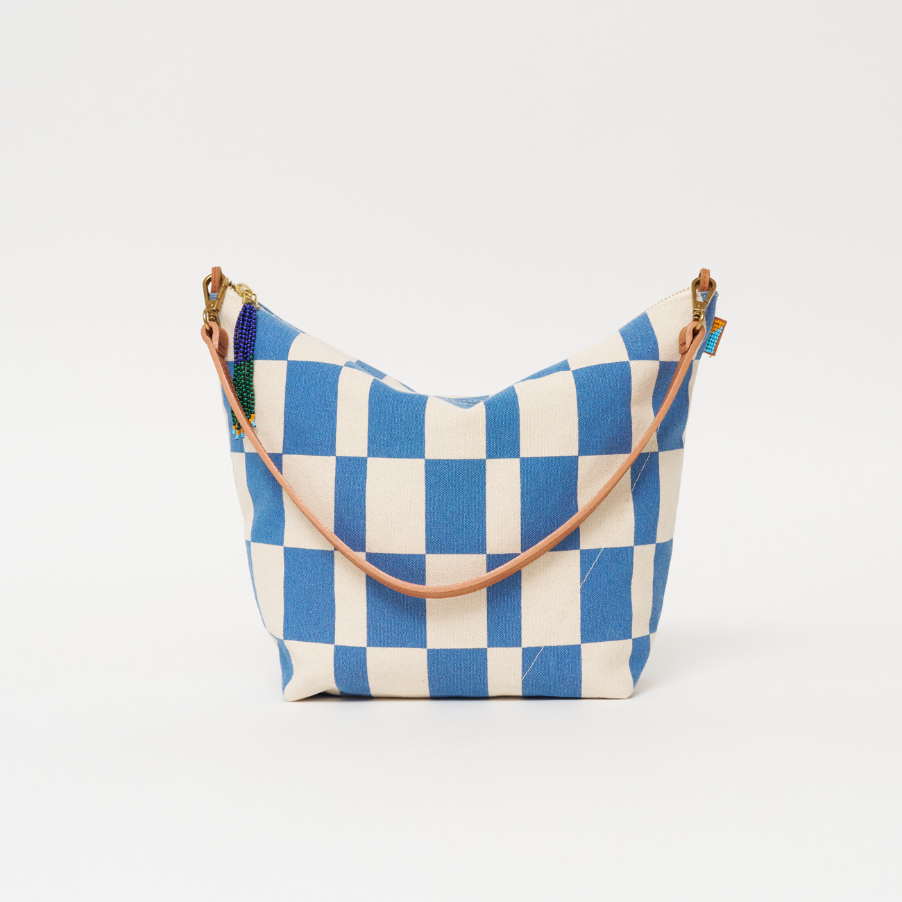 Jumbo Convertible Pouch - Chambray Checker