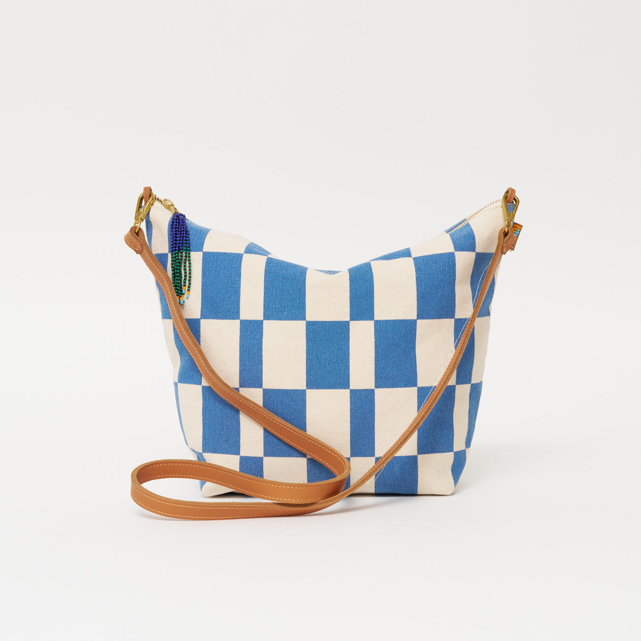 Jumbo Convertible Pouch - Chambray Checker