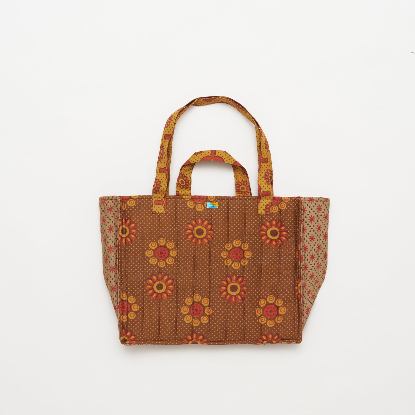 Kanga Tote with Beaded Love - Golden Sunflower