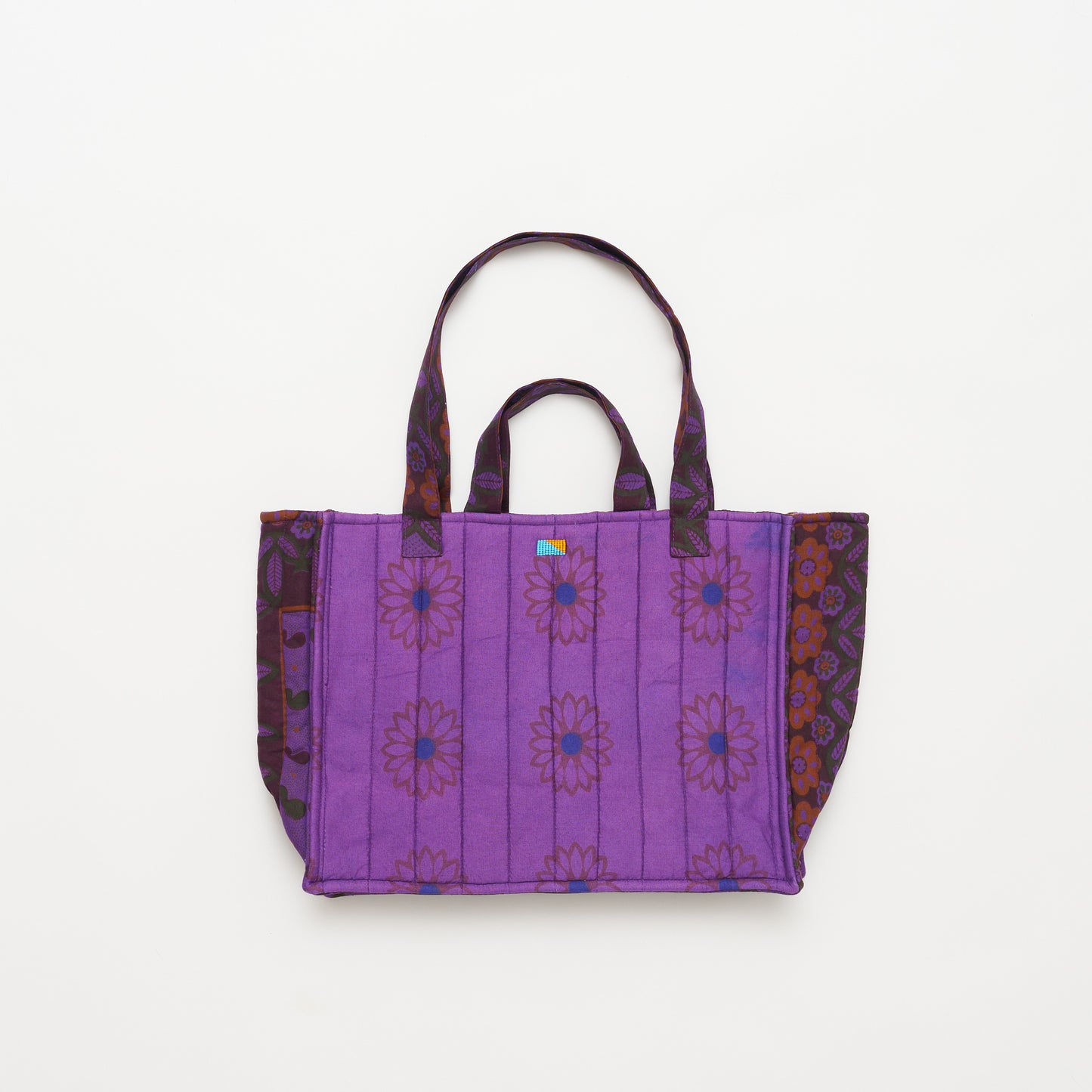 Kanga Tote with Beaded Love - Violet