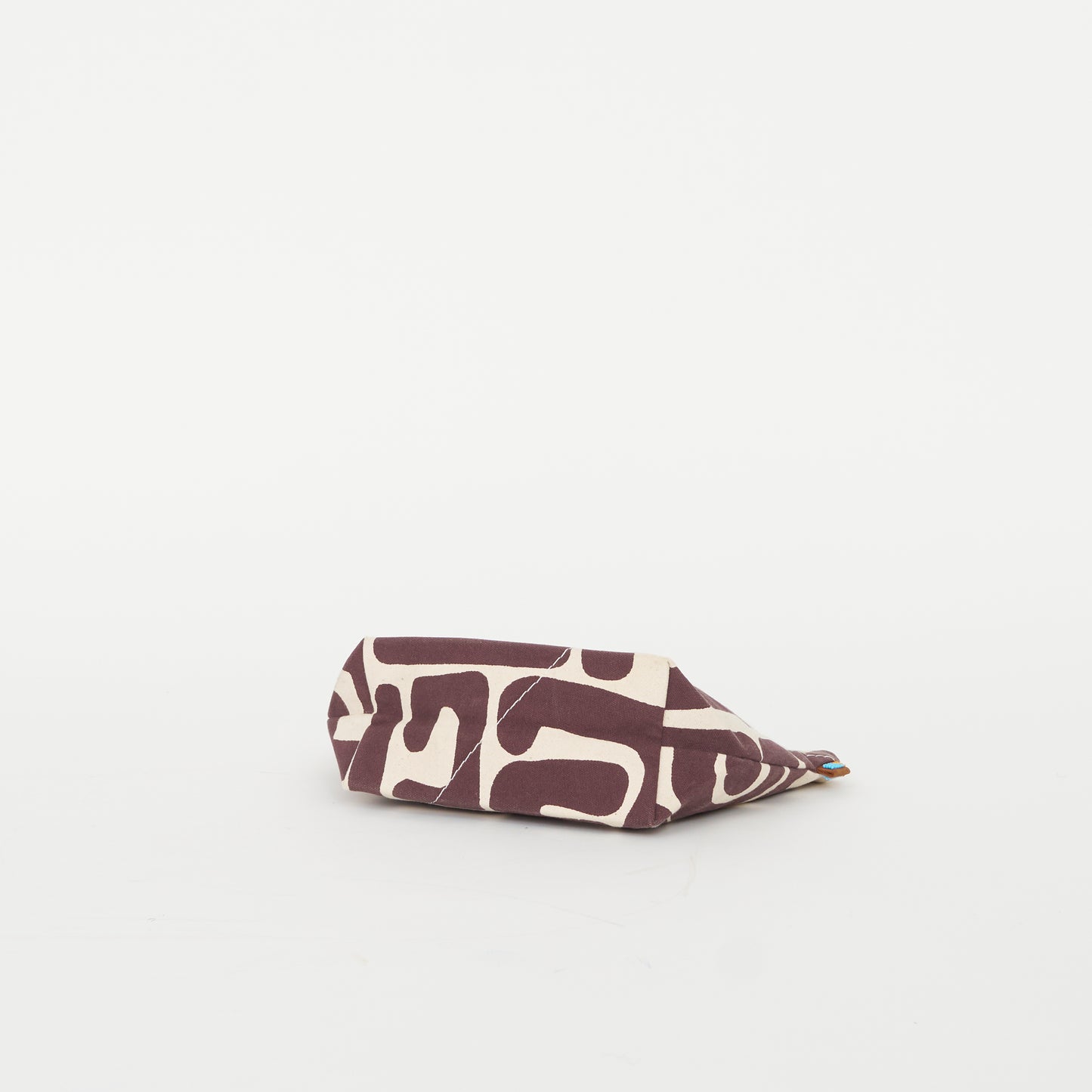 XLarge Convertible Pouch - Fig Kuba with Dark Purple Beaded Heart
