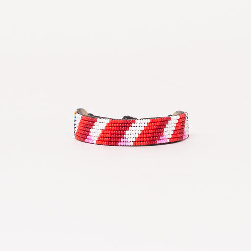 Mara Bracelet - Red Candy Stripe