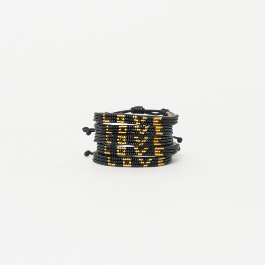 Skinny LOVE Bracelet Bundle - Black/Gold
