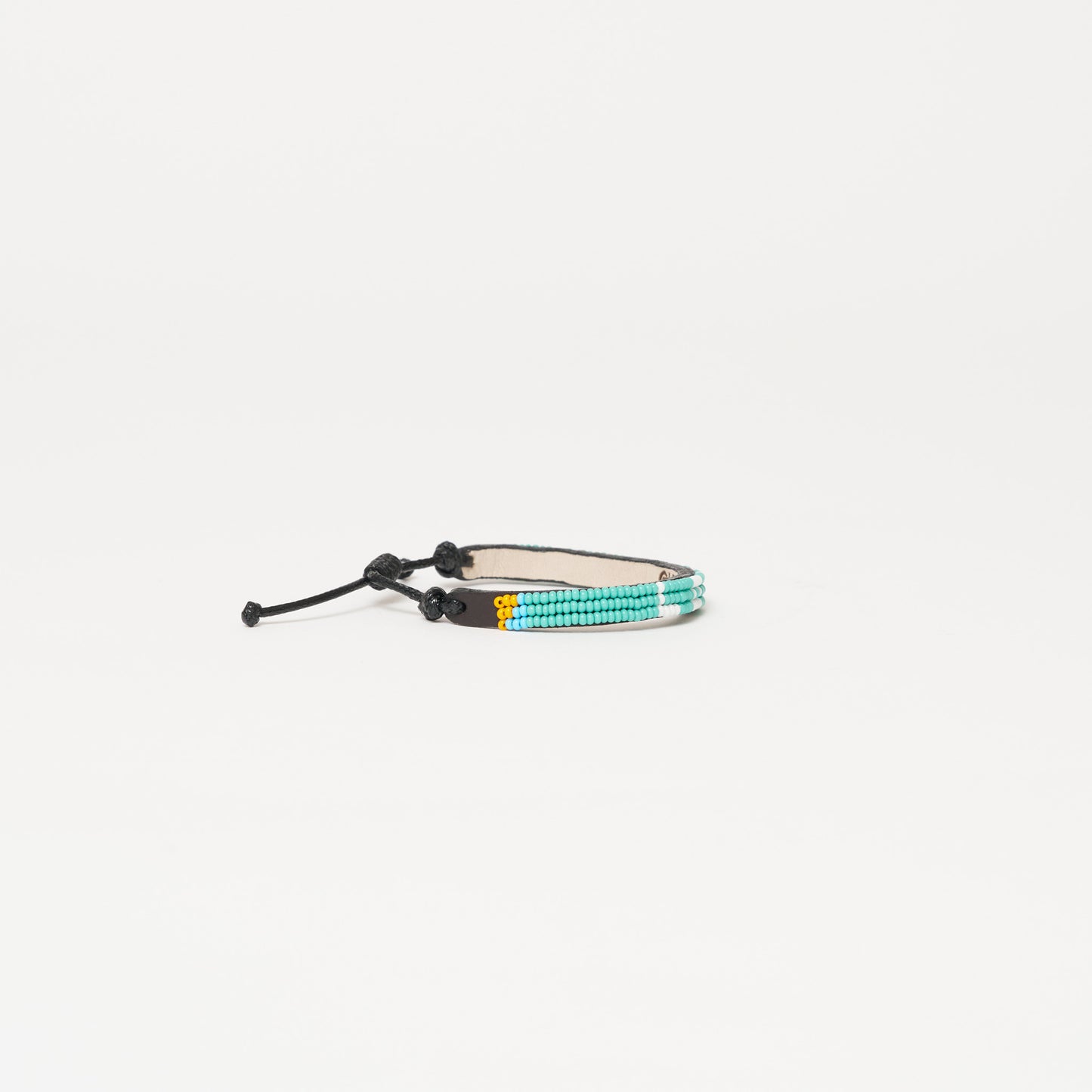Skinny LOVE Bracelet - Aqua/White