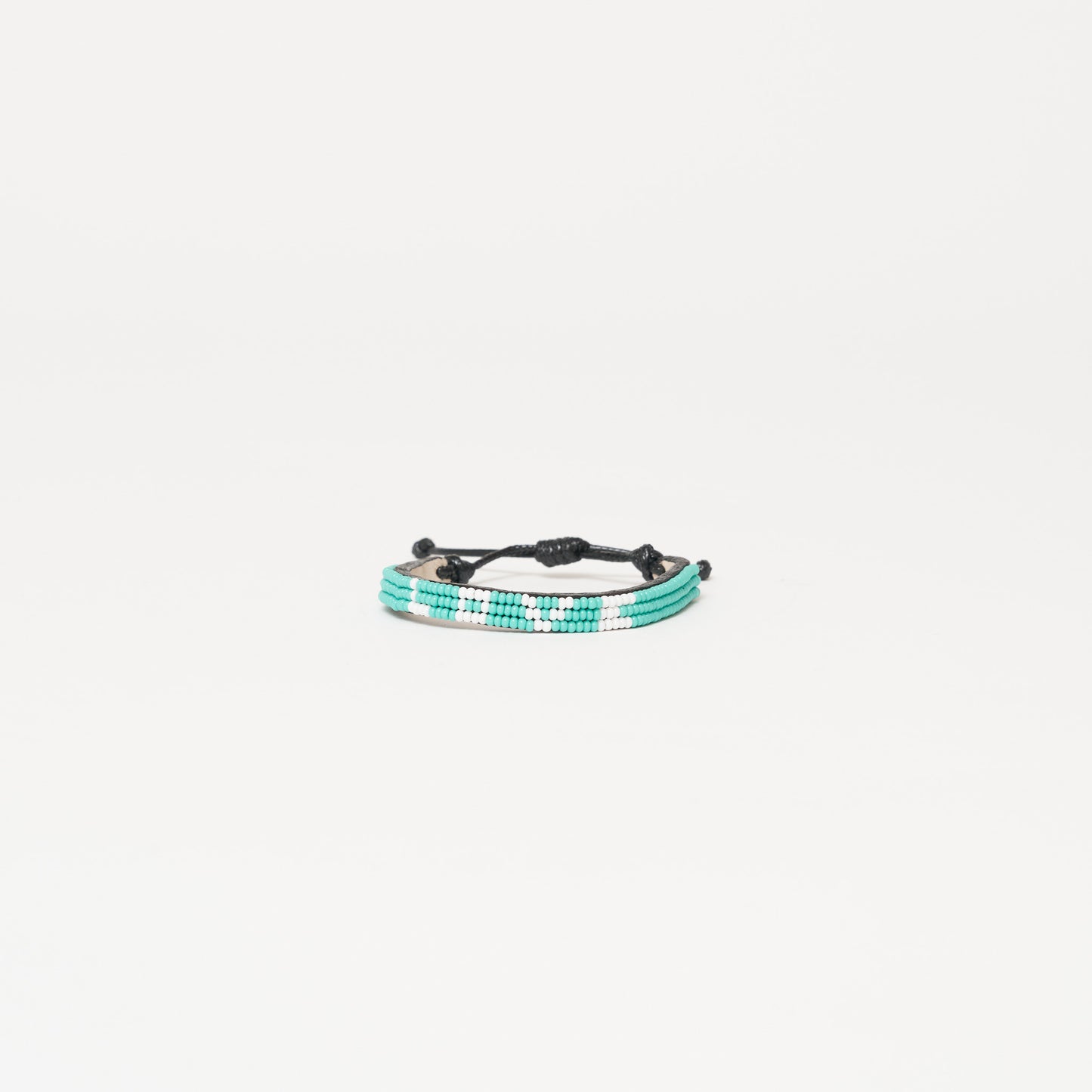 Skinny LOVE Bracelet - Aqua/White