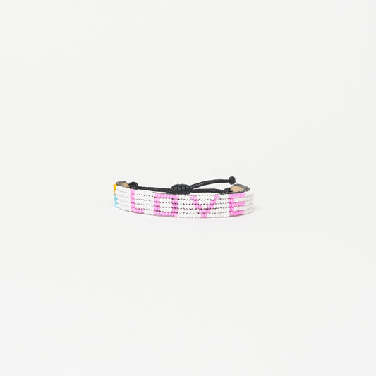 LOVE Bracelet - White/Bubblegum