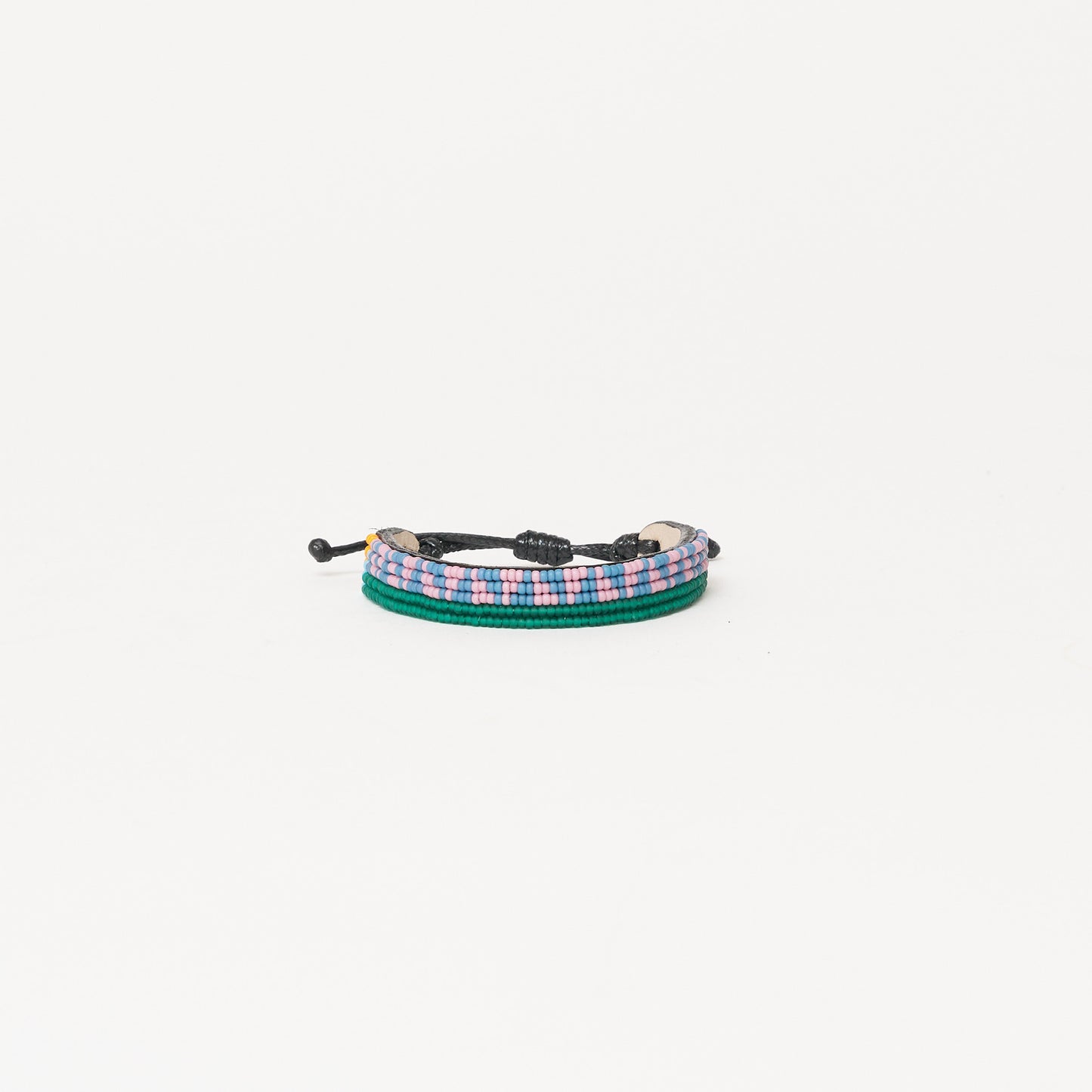 Pattern Bracelet - Mauve/Forrest Green Multi