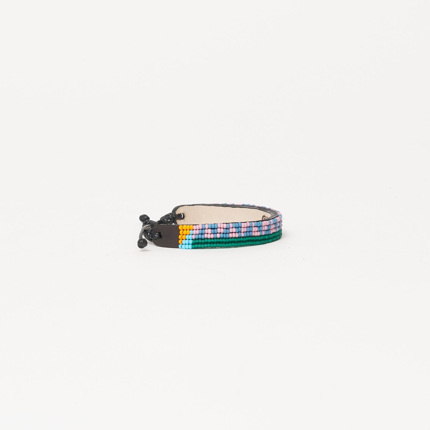 Pattern Bracelet - Mauve/Forrest Green Multi