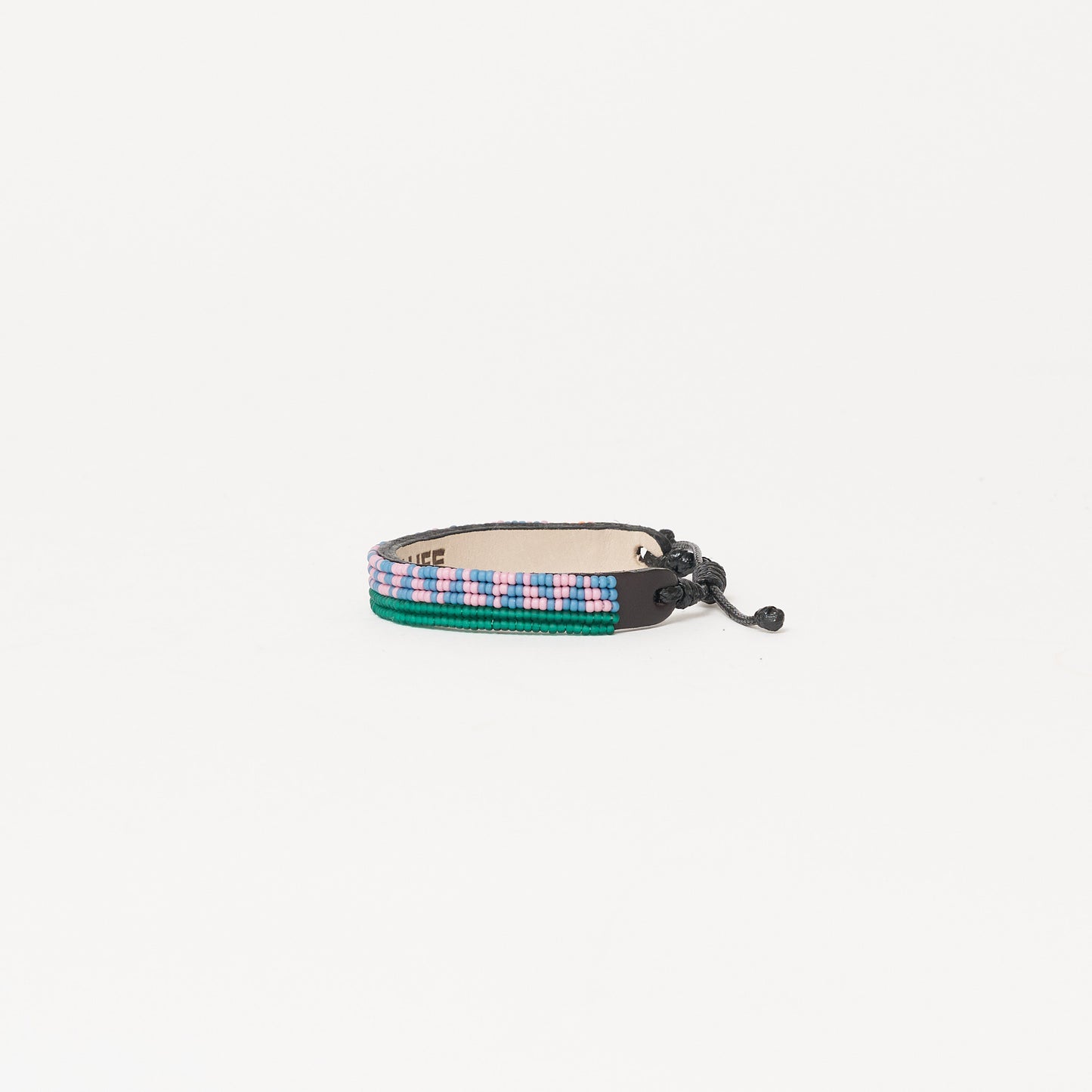Pattern Bracelet - Mauve/Forrest Green Multi