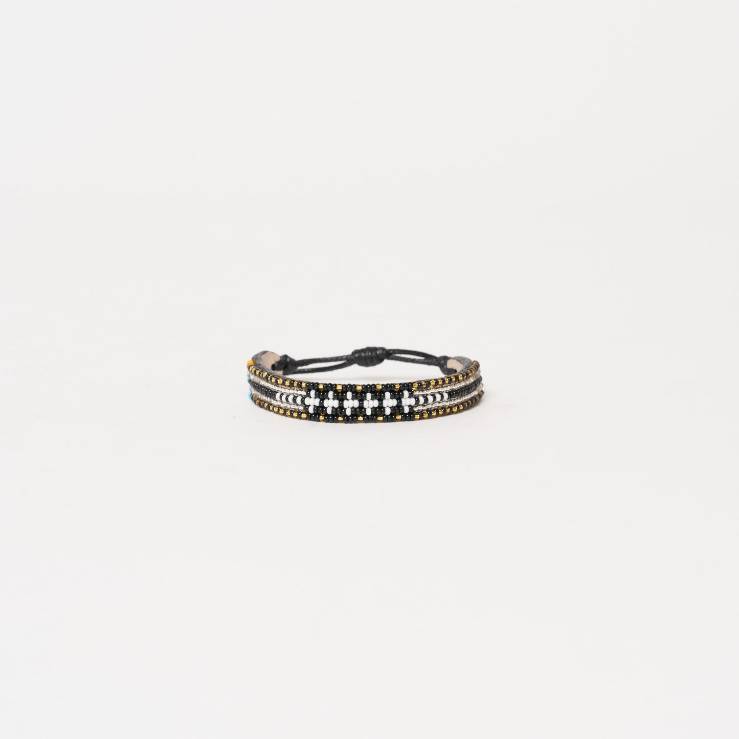 Pattern Bracelet - Black Metallic Multi