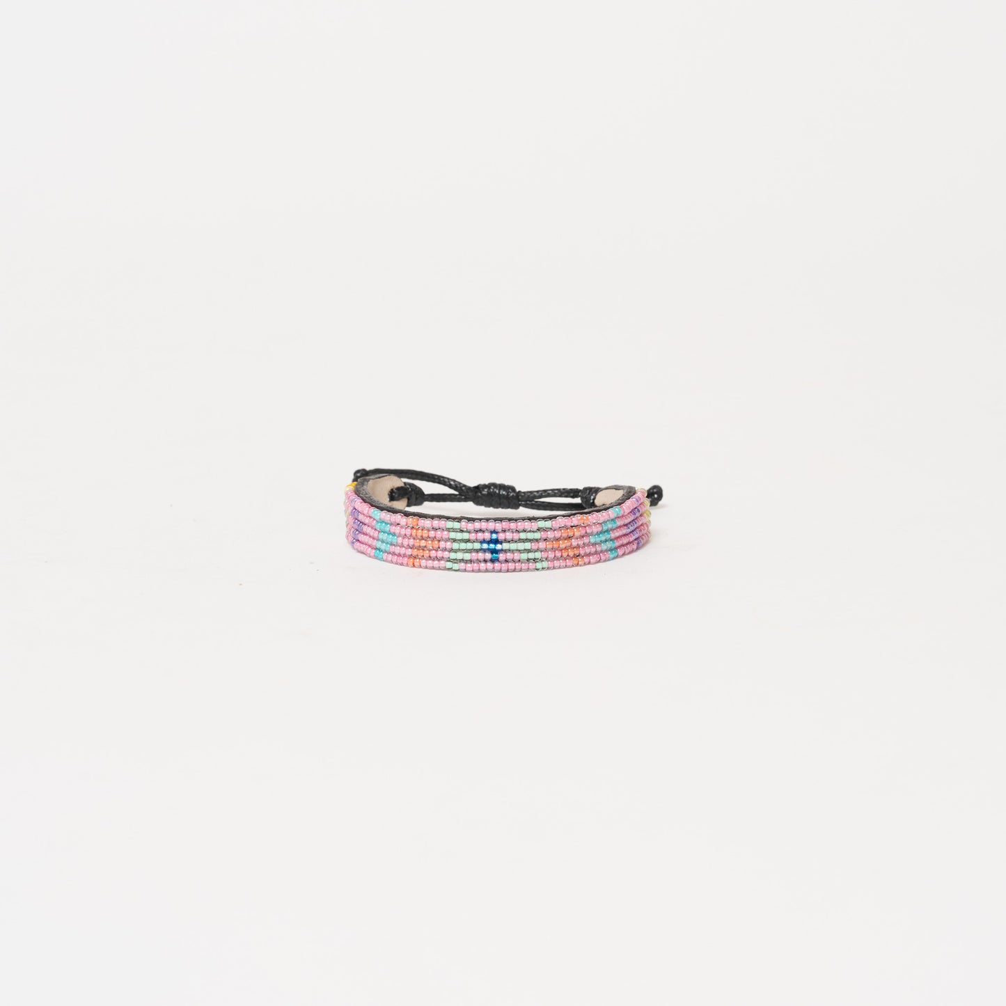 Pattern Friendship Bracelet - Pale Pink Multi