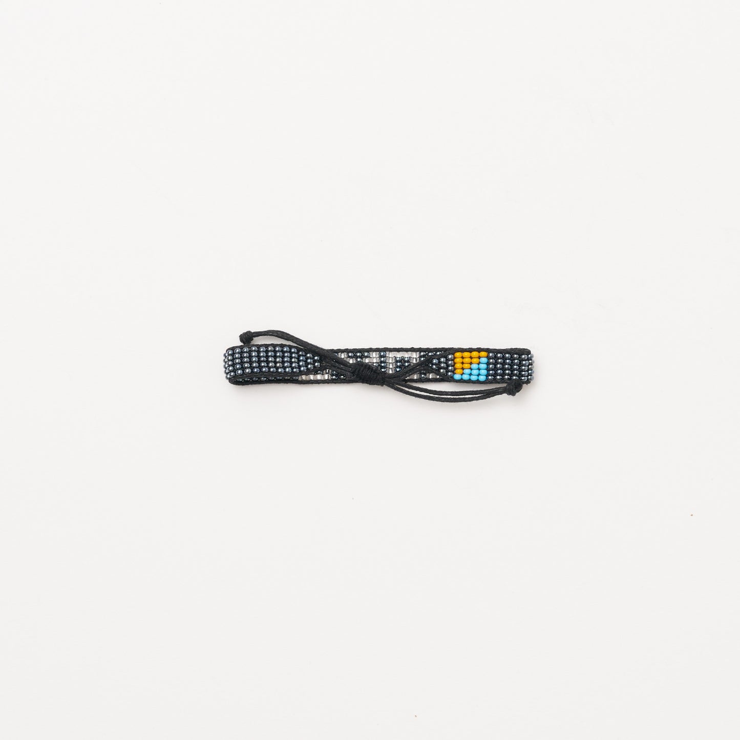 Woven LOVE Bracelet - Gunmetal/Silver