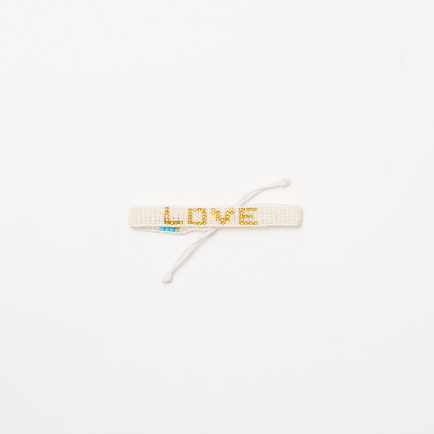 Woven LOVE Bracelet - Pearl/Gold