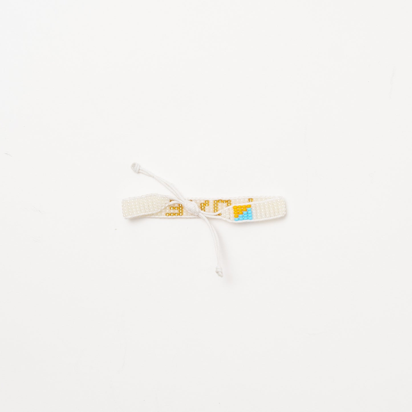 Woven LOVE Bracelet - Pearl/Gold