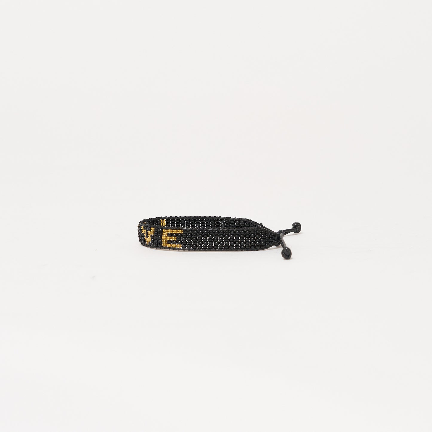 Woven LOVE Bracelet - Black/Gold