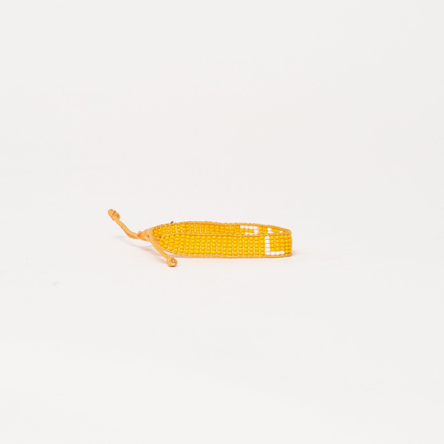 Woven LOVE Bracelet - Orange/White