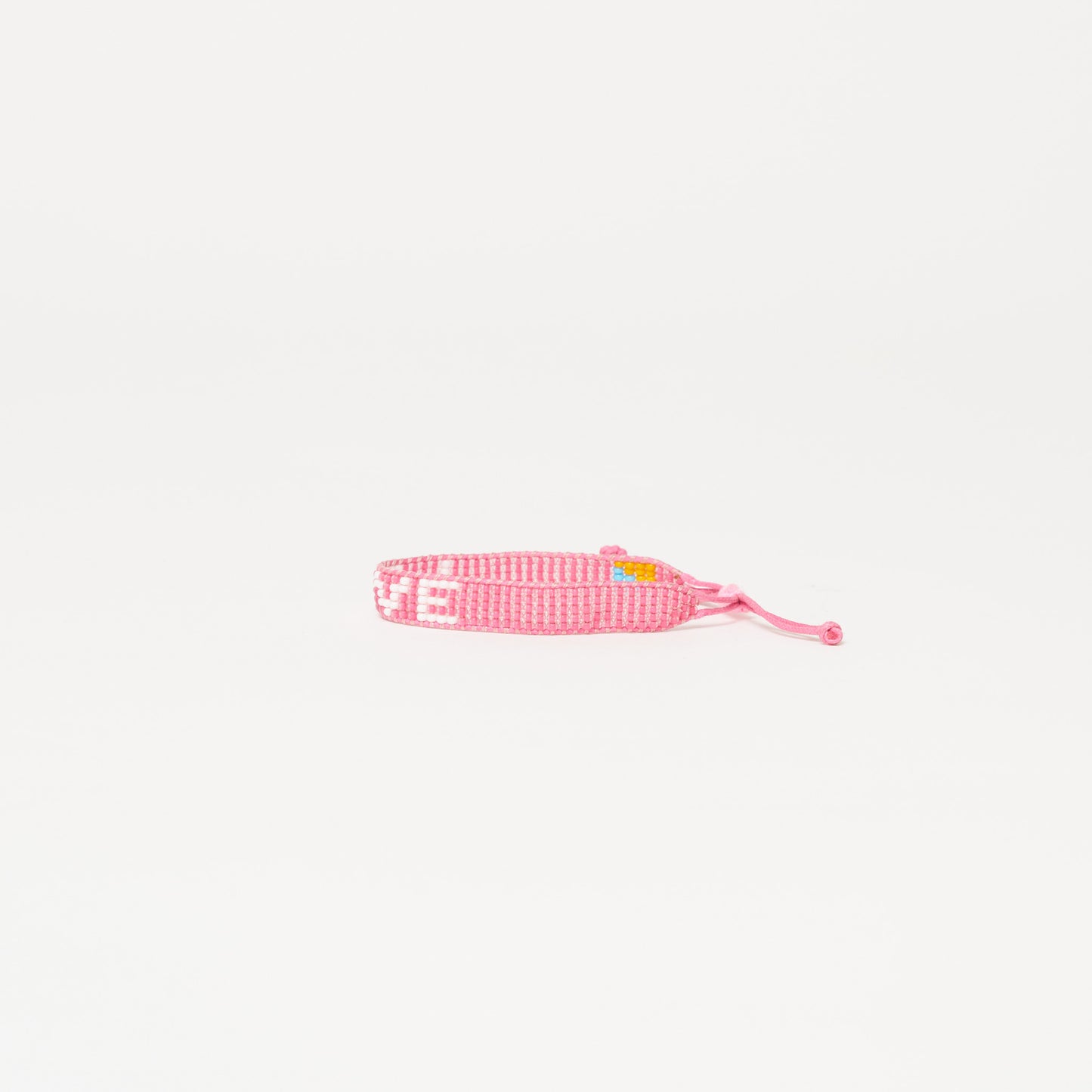 Woven LOVE Bracelet - Summer Pink/White