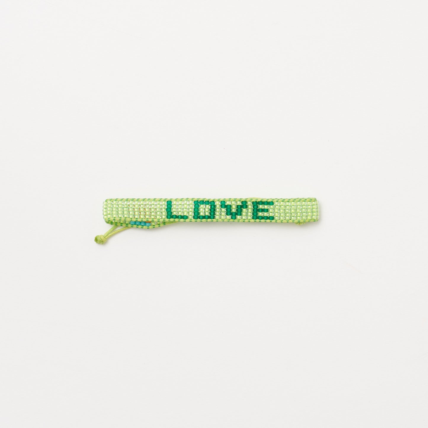Woven LOVE Bracelet - Lime/Forrest Green
