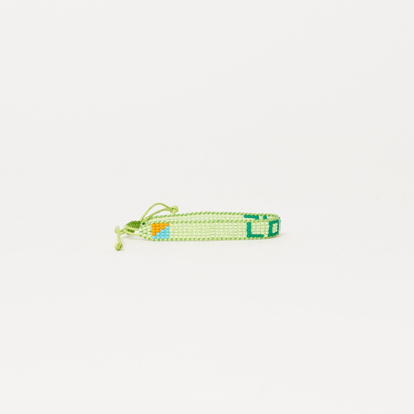 Woven LOVE Bracelet - Lime/Forrest Green