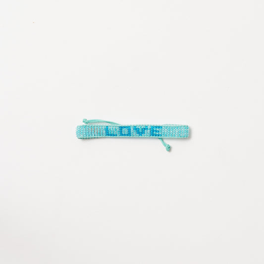Woven LOVE Bracelet - Mint/Marine