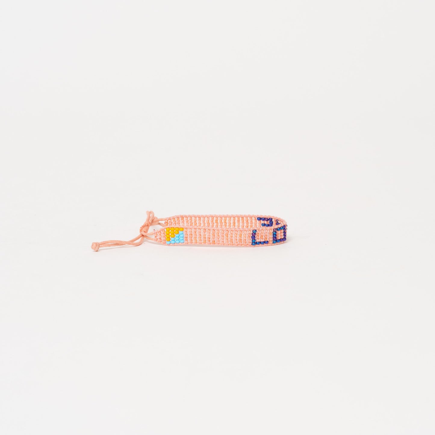 Woven LOVE Bracelet - Coral/Ink