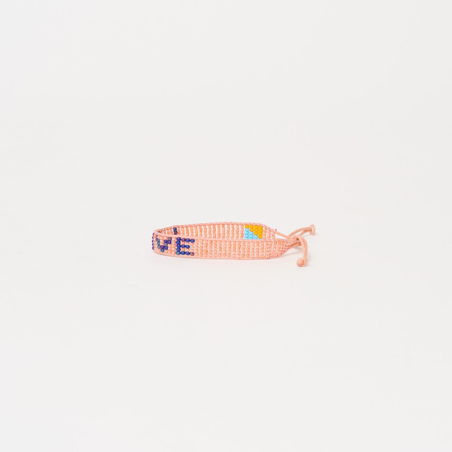 Woven LOVE Bracelet - Coral/Ink