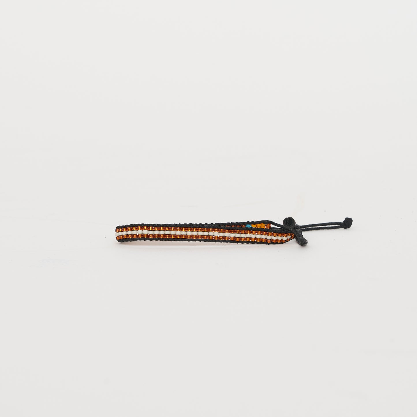 Skinny Woven Mstari Bracelet – Gold/Cream