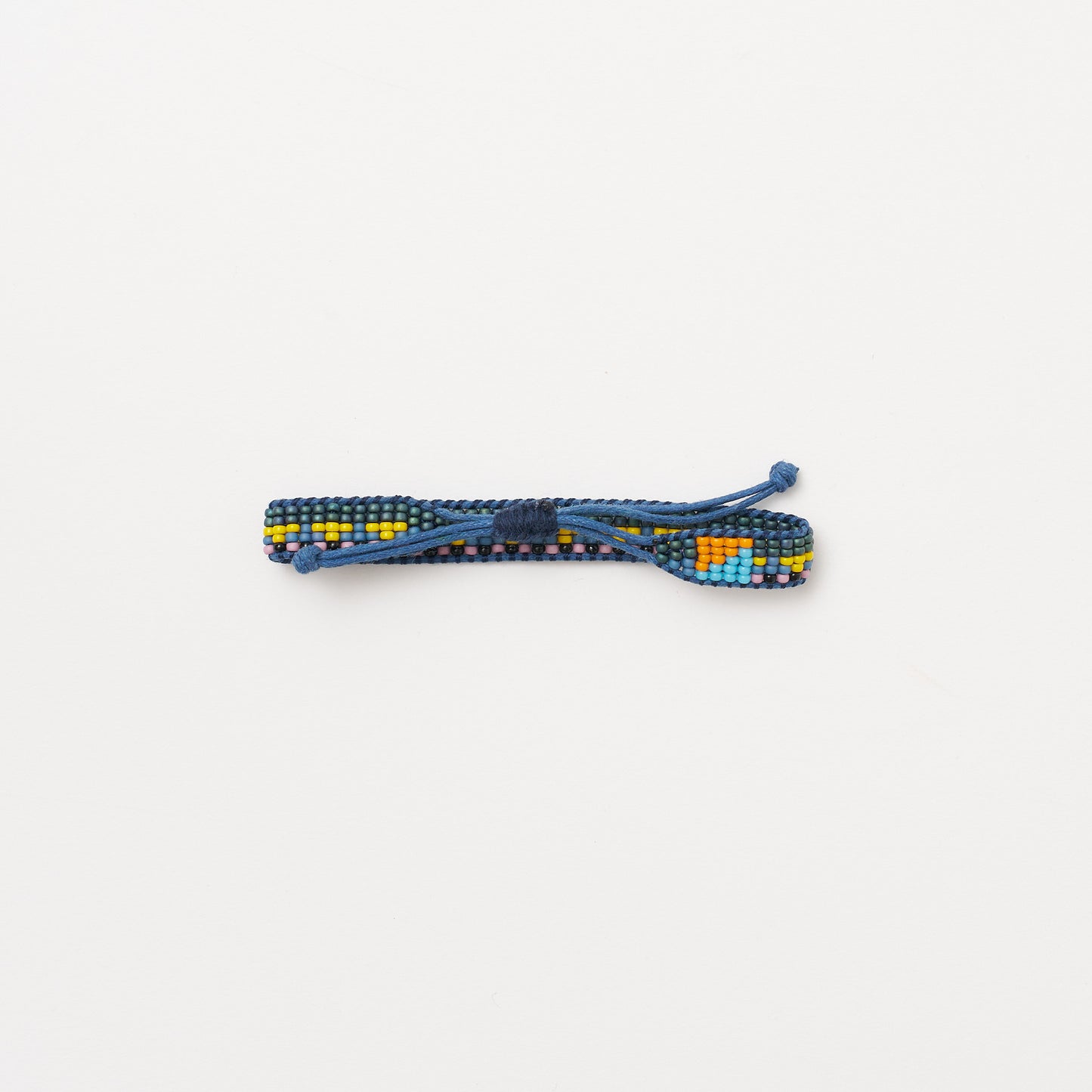 Woven Pattern Bracelet - Blue Algae Multi