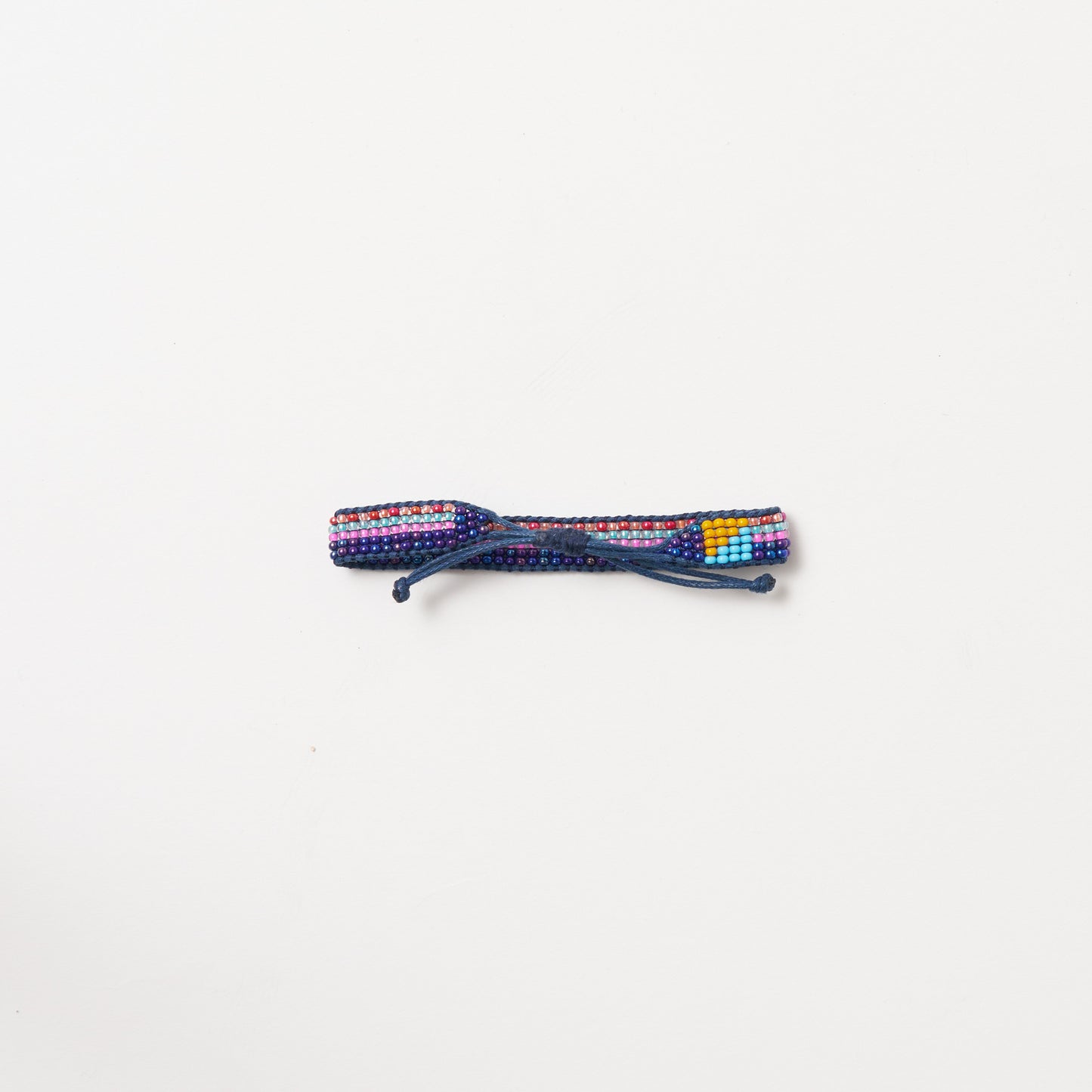 Woven Pattern Bracelet - Bubblegum/Ink Multi