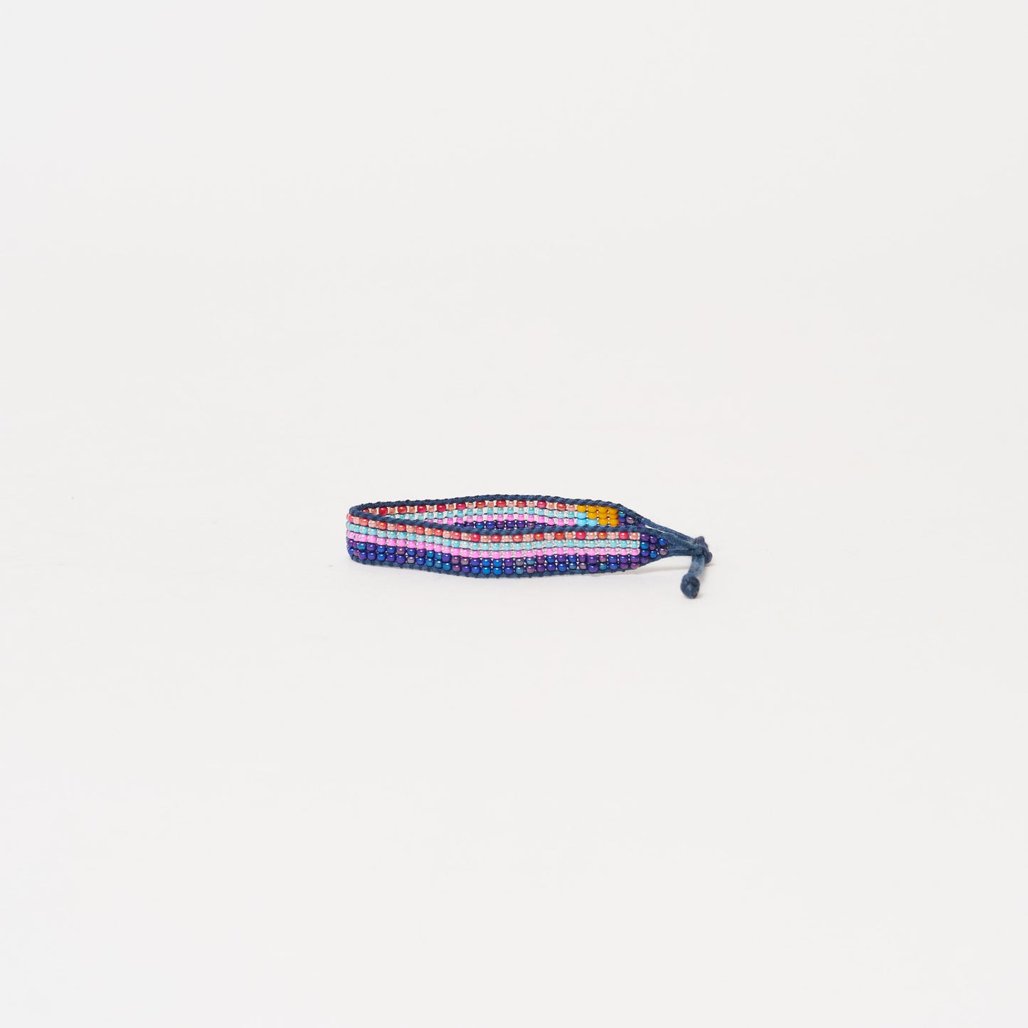 Woven Pattern Bracelet - Bubblegum/Ink Multi
