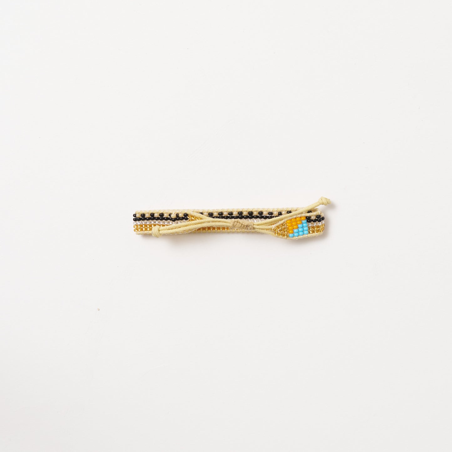 Woven Pattern Bracelet - Gold Metallic Multi
