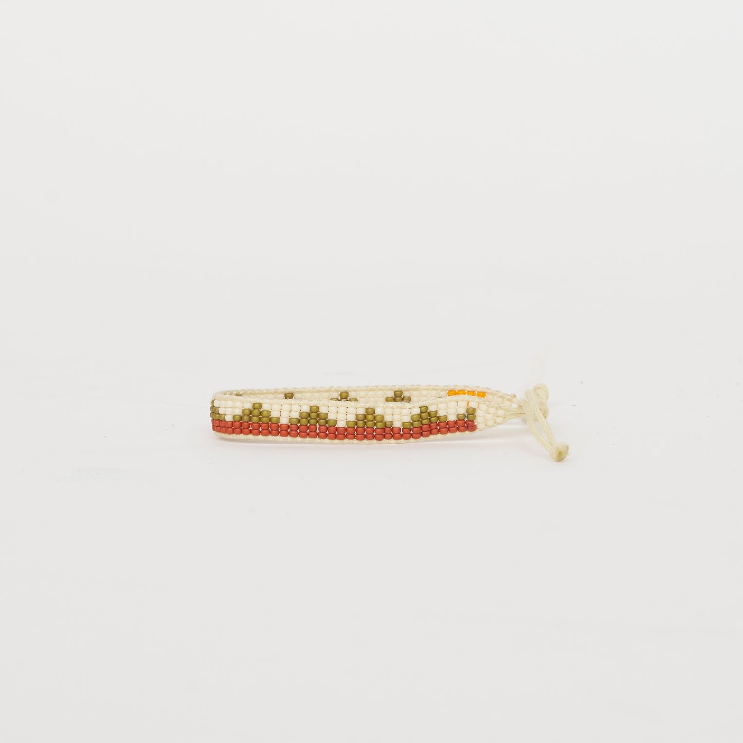 Woven Pembetatu Bracelet – Cream/Terracotta/Sage