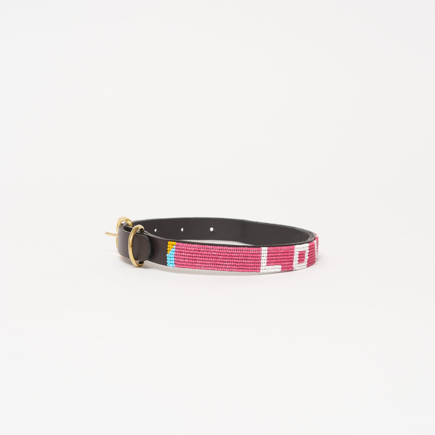 LOVE Dog Collar - Summer Pink/White