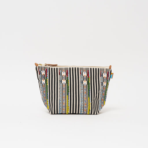 XLarge Convertible Pouch - Black Beaded Stripe