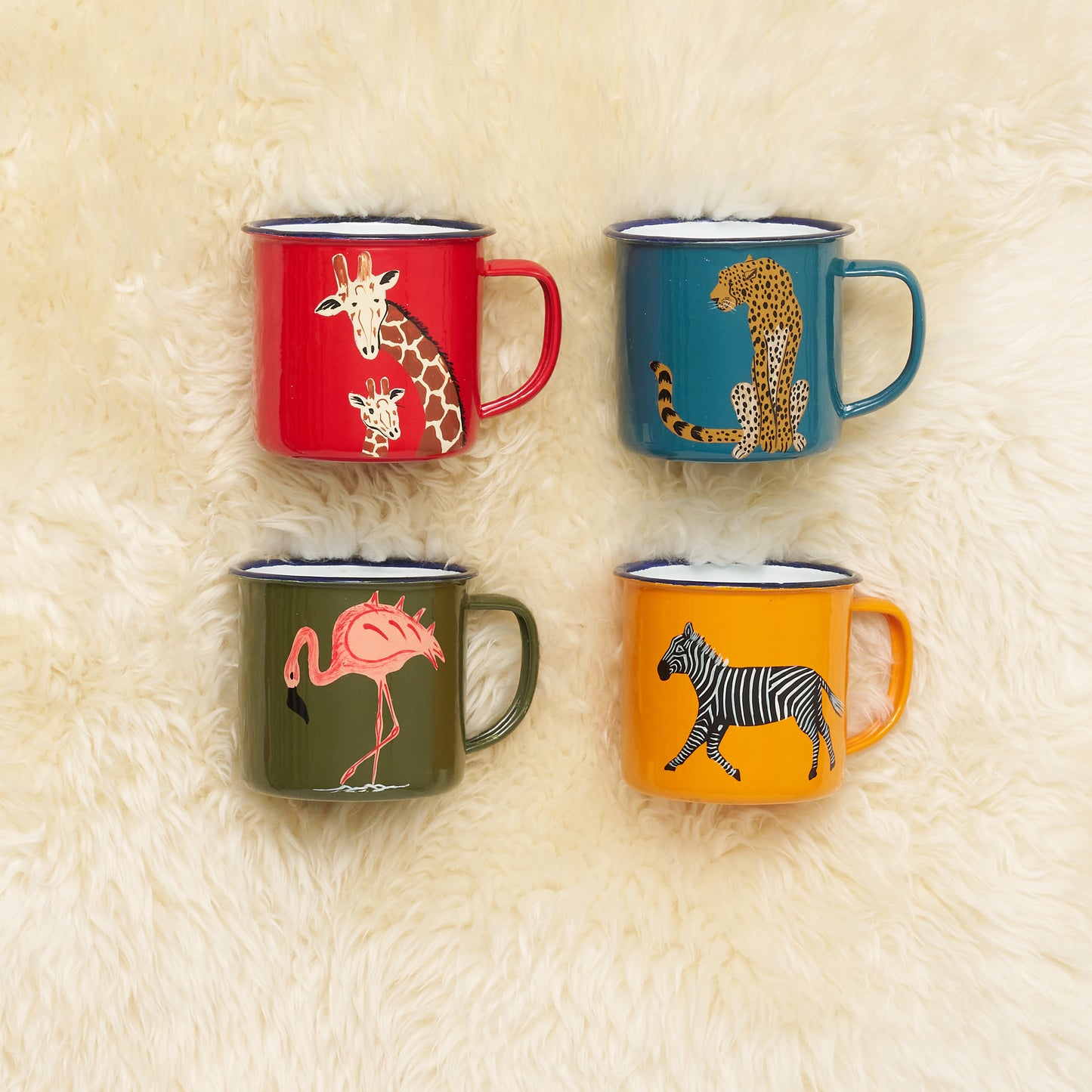 Safari Mugs (Set of 4)