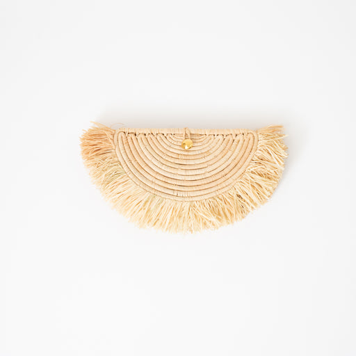 Clutch Bag - Raffia - Natural