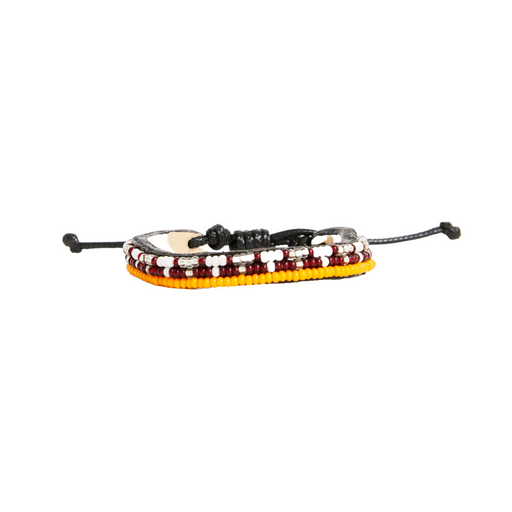 FINAL SALE: Skinny Uzuri Bracelet - Burgundy/Silver
