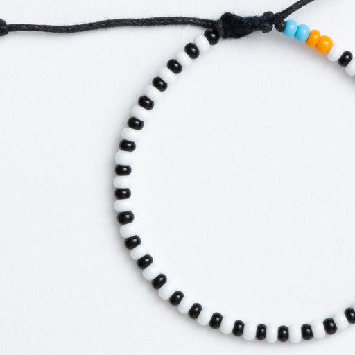 Single Strand Bracelet - Black/White lifestyle image